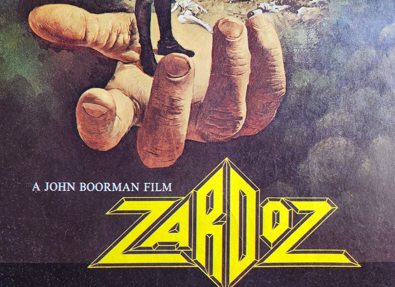 Zardoz-An Original Vintage Belgian Movie Poster for John Boorman's Strange Future Fantasy with Sean Connery, and Charlotte Rampling image 4