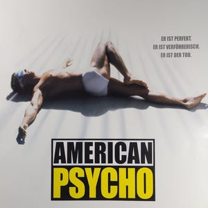 American Psycho-Ein Original Vintage Film Poster für Mary Harrons Psycho Thriller mit Christian Bale, Jared Leto und Chloë Sevigny.