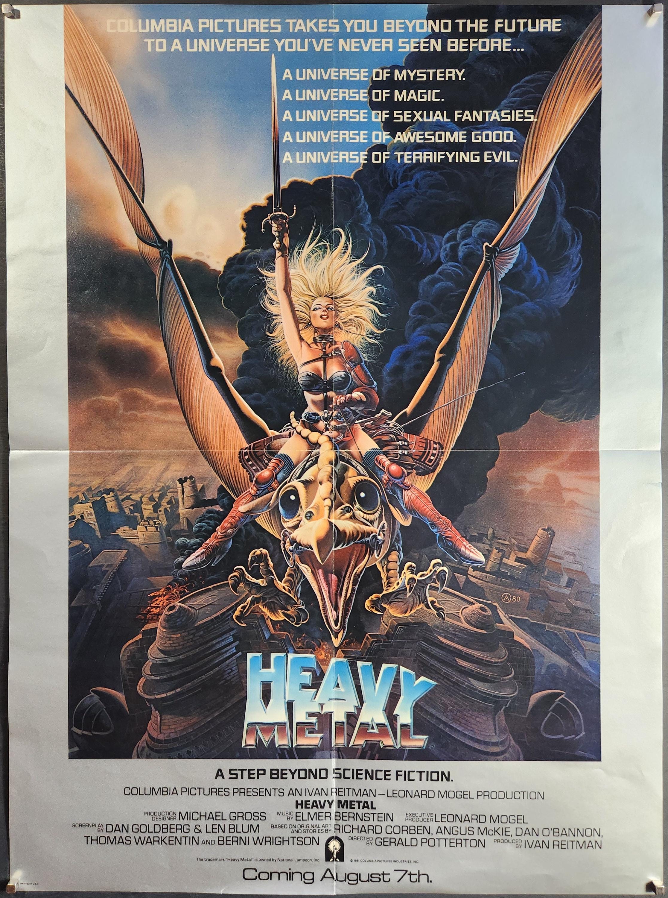 Heavy Metal-An Original Vintage Movie Poster of the Animated Sci