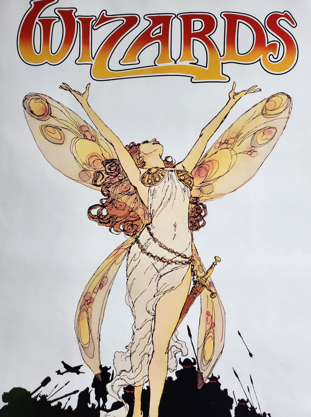 Wizardsa Wizards-a Rare Original Vintage Movie Poster for Ralph Bakshi's Magical ...