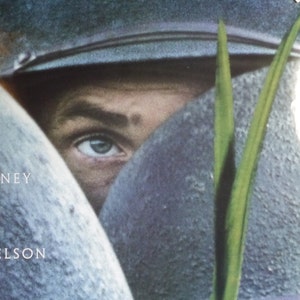 The Thin Red Line: un póster de película vintage original para el poema de guerra de Guadalcanal de Terrence Malick con Sean Penn, George Clooney y John Cusack
