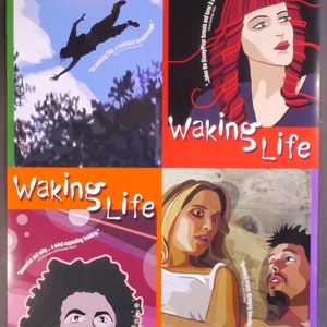 Waking Life-Original Vintage Movie Poster of Richard Linklater's Animated Trippy Life Poem with Wiley Wiggins, Ethan Hawke, and Julie Delpy image 9