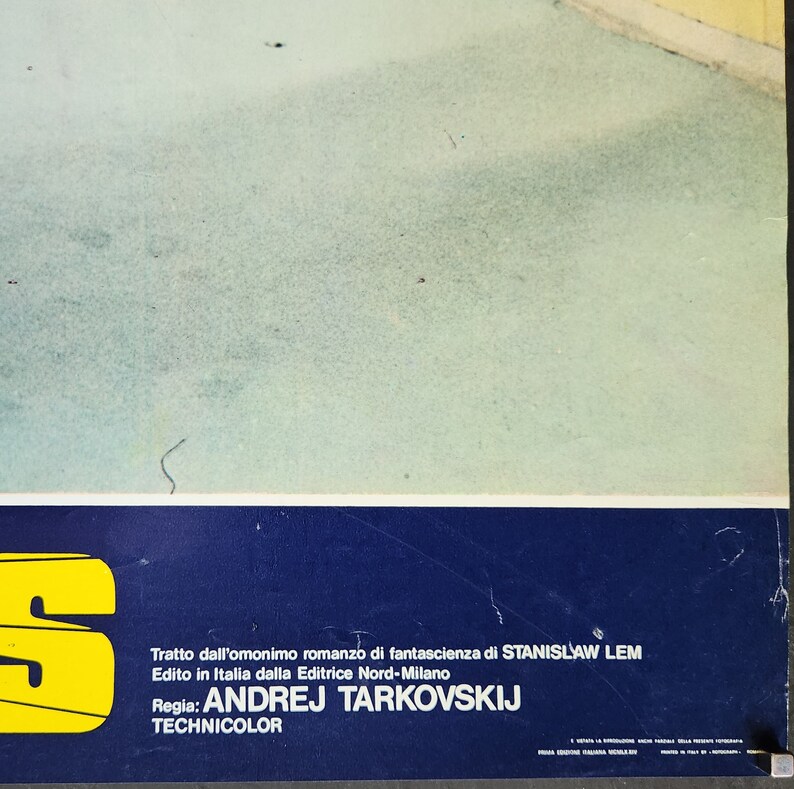 Solaris-A Rare Original Vintage Movie Poster of Andrei Tarkovsky's Surreal Space Odyssey with Natalya Bondarchuk and Donatas Banionis image 8