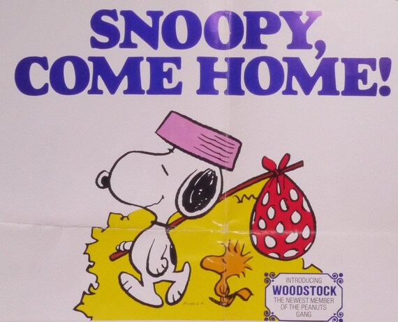 Snoopy Come Home an Original Vintage Movie Poster of Charles