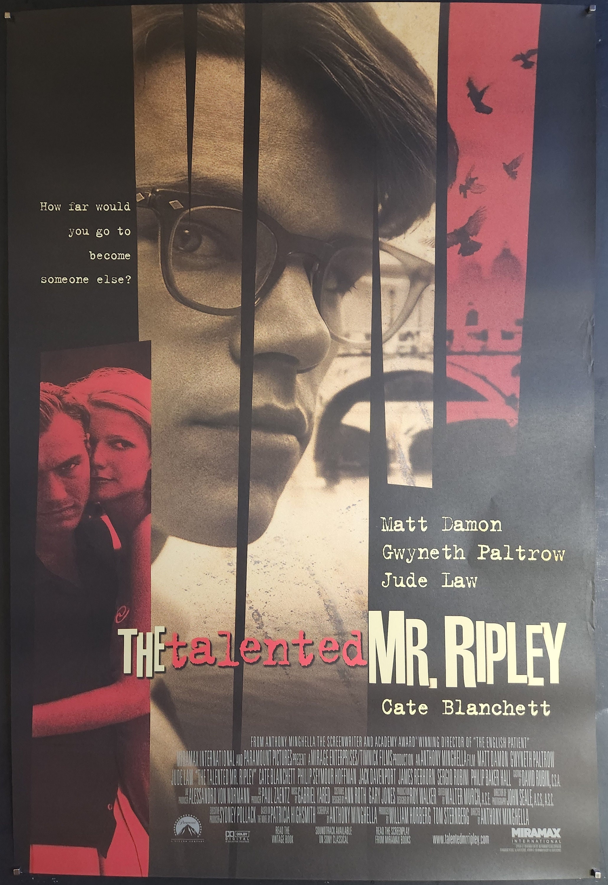 The Talented Mr. Ripley - 1999  Film posters vintage, Iconic movie  posters, Good movies