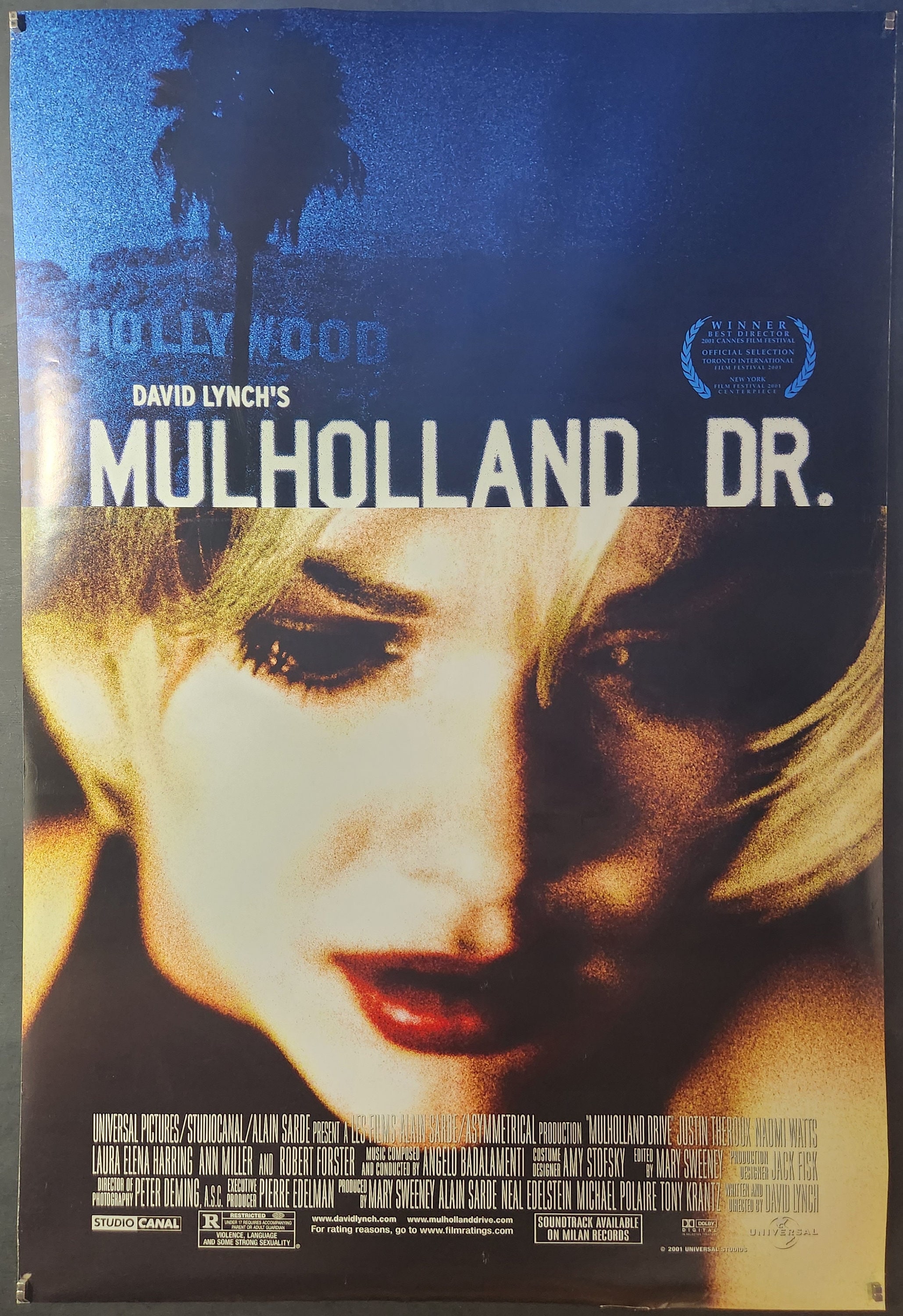 Mulholland Drive-an Original Vintage Movie Poster for David
