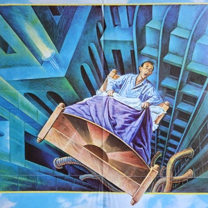 Brasil: un póster original de la película vintage de Terry Gilliams Tale of the Future con Jonathan Pryce, Robert De Niro, Kim Greist e Ian Holm