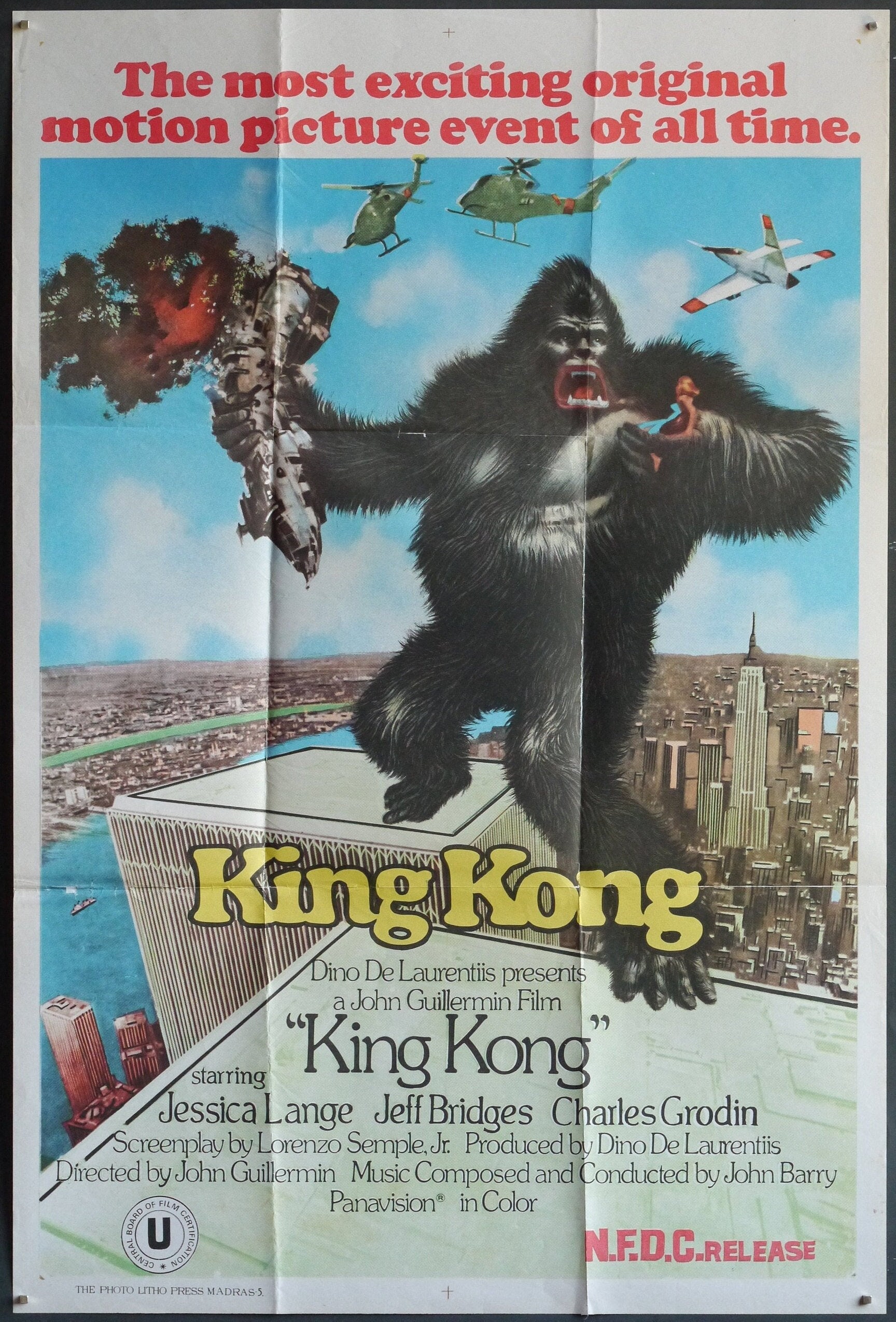King Kong-rare Original Vintage Movie Poster of the Dino De