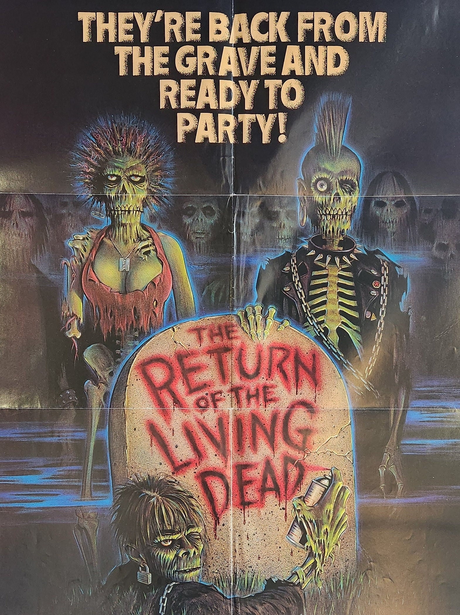 The Return of the Living Dead-rare Original Vintage Movie Poster