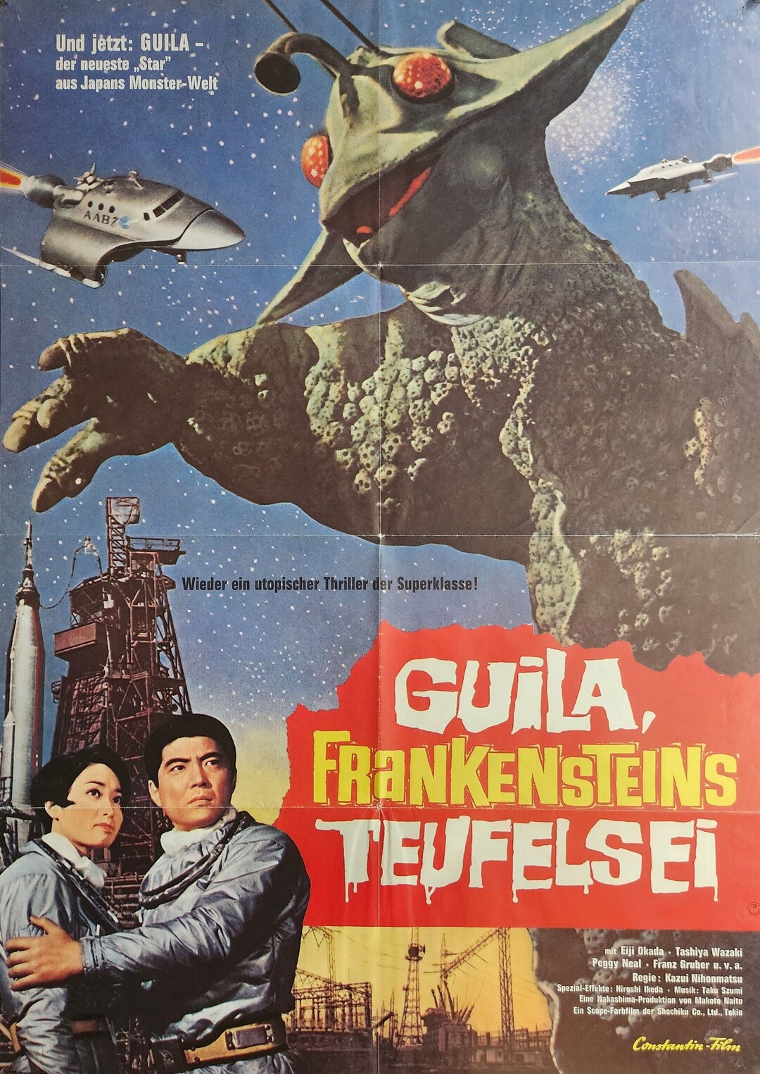 X From Outer Space-a Rare Original Vintage Movie Poster of