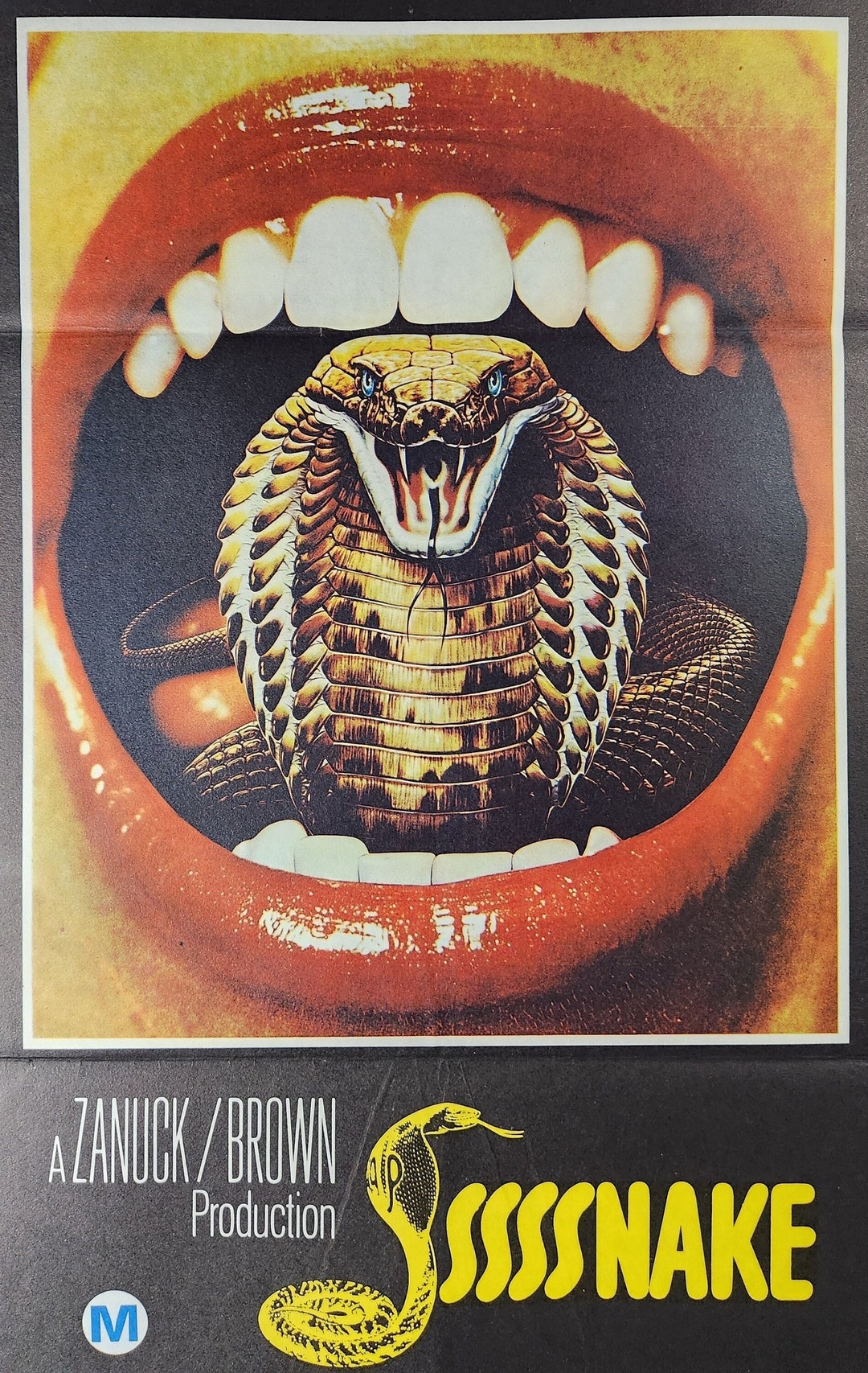 Sssssss-a Rare Original Vintage Movie Poster of the Snake
