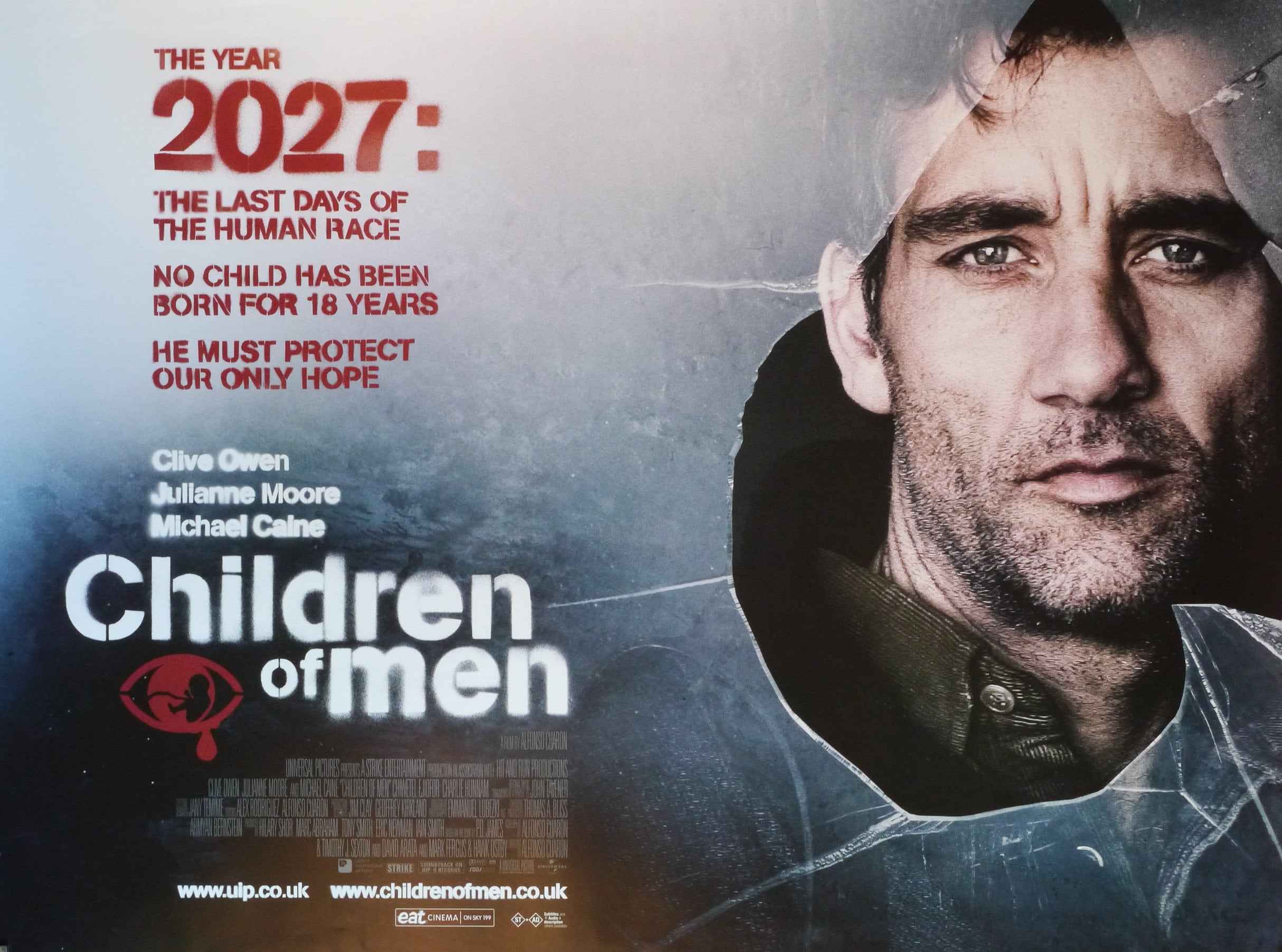 Children of Men-original Movie Poster of Alfonso CuarĂłns Vision of a Dystopian Future With Julianne Moore, Clive Owen and Chiwetel Ejiofor - Etsy