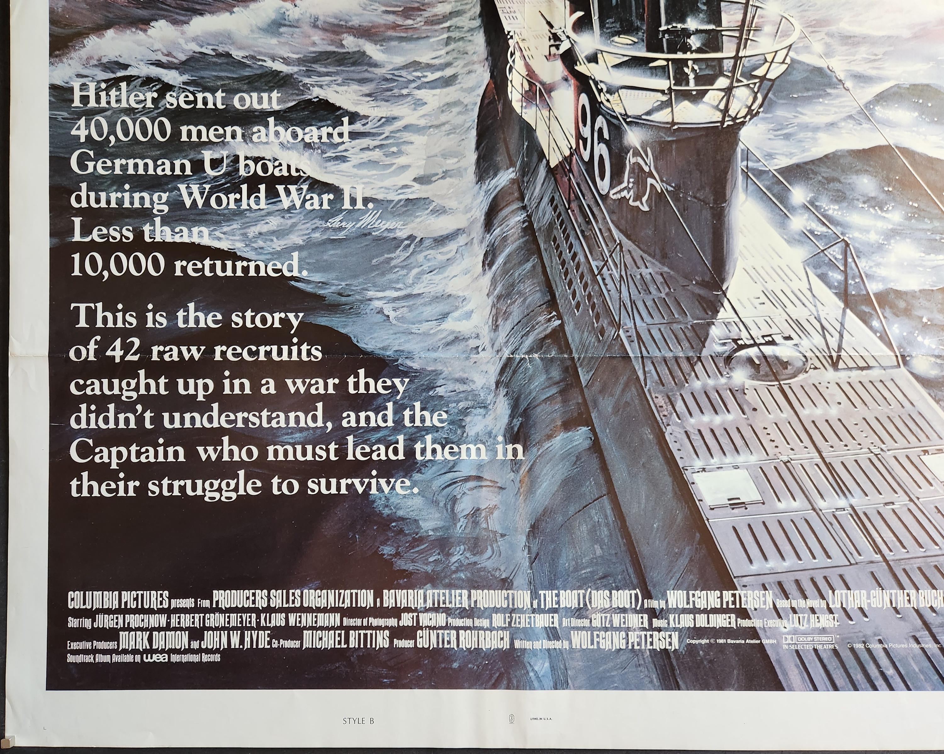 Das Boot-original Vintage Movie Poster for Wolfgang Petersens Tale