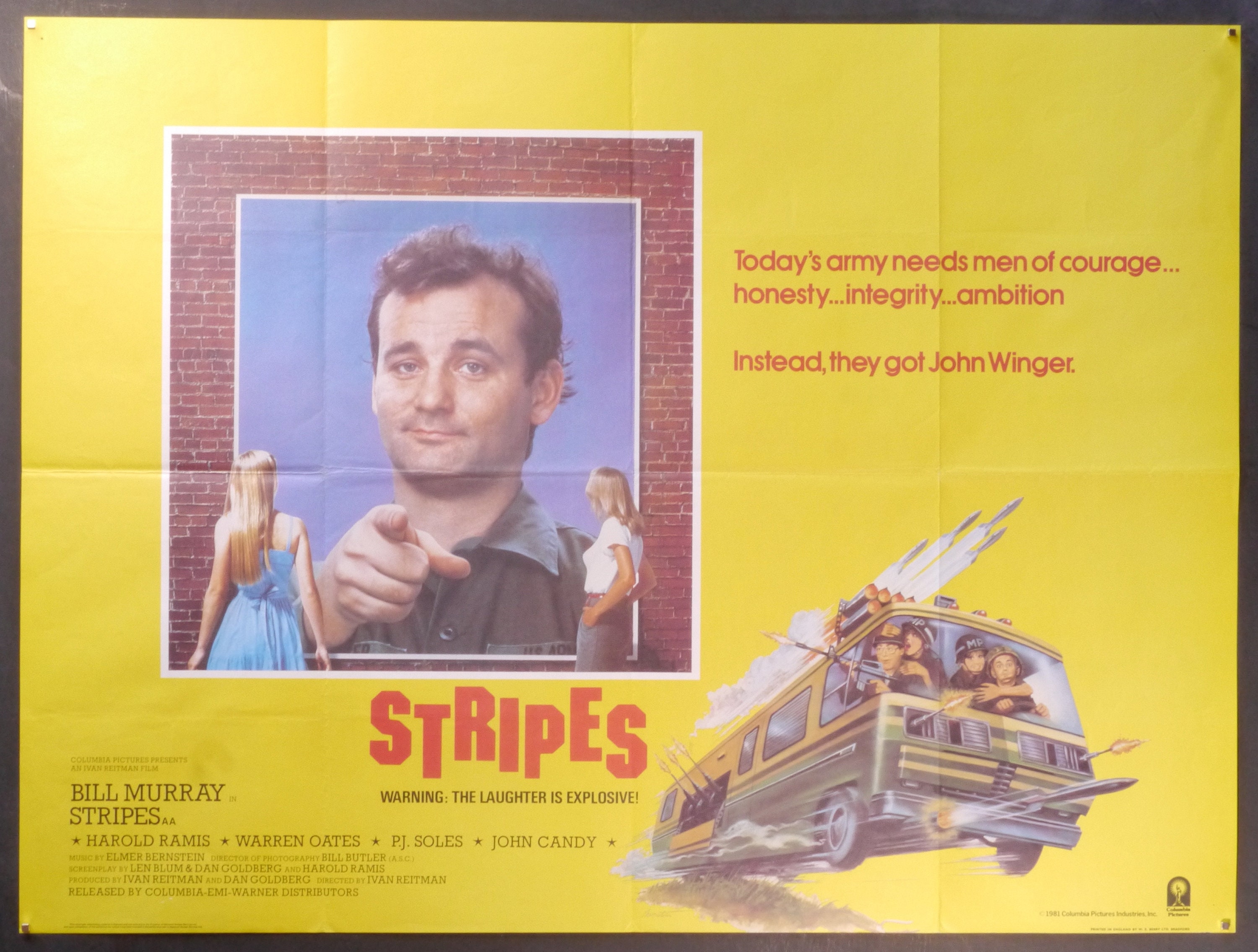 Bill Murray Stripes Poster