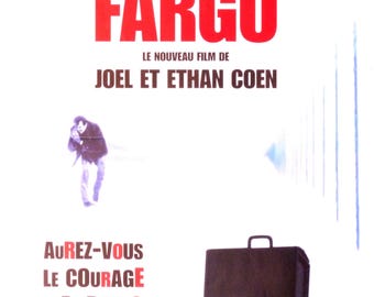 Fargo-Original Vintage French Movie Poster of the Coen Brother&#39;s Winter Crime Saga with Frances McDormand, William H. Macy and Steve Buscemi