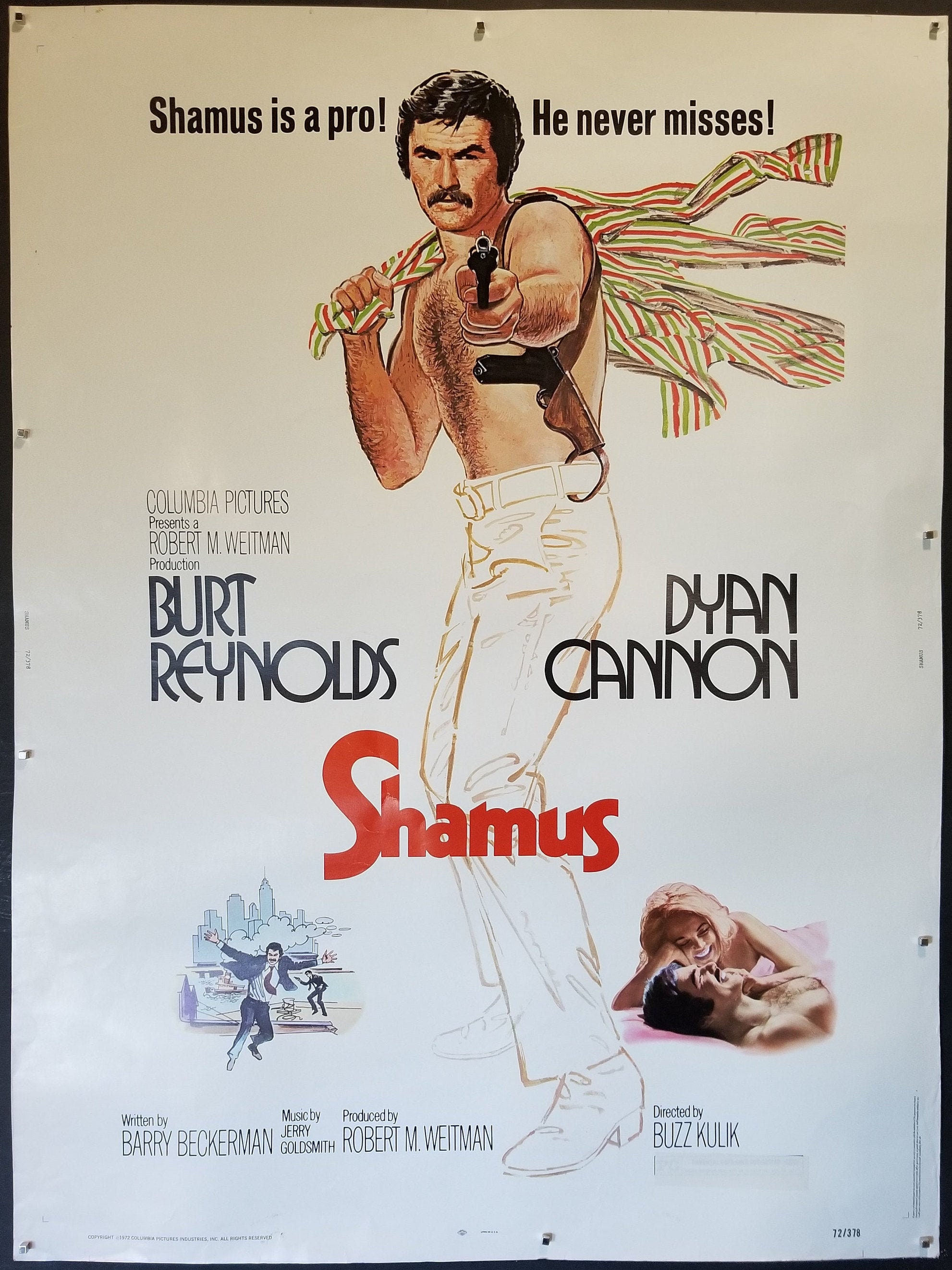 Shamus A Rare Original Vintage Movie Poster Of Buzz Kuliks Etsy