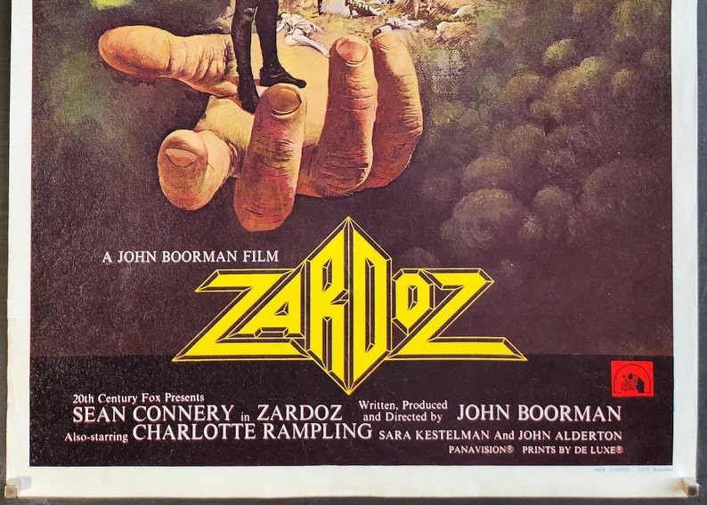 Zardoz-An Original Vintage Belgian Movie Poster for John Boorman's Strange Future Fantasy with Sean Connery, and Charlotte Rampling image 7