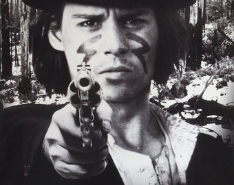 Dead Man-An Original Vintage Poster for Jim Jarmusch's Poetic North Western with Johnny Depp, Gary Farmer, Iggy Pop and Robert Mitchum