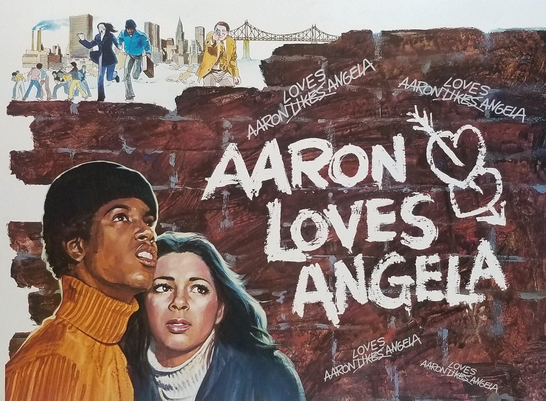 Aaron Loves Angela-an Original Vintage Movie Poster of Gordon Parks Jr.'s  Teenage Urban Romance With Kevin Hooks, Irene Cara, and Moses Gunn - Etsy