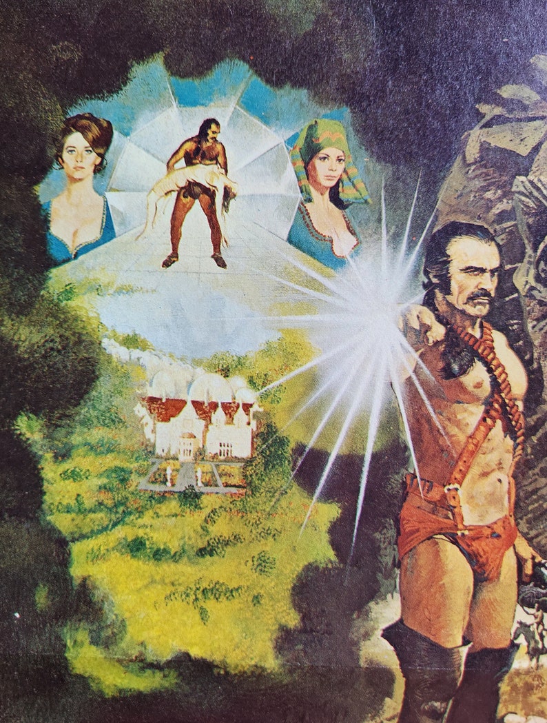 Zardoz-An Original Vintage Belgian Movie Poster for John Boorman's Strange Future Fantasy with Sean Connery, and Charlotte Rampling image 3