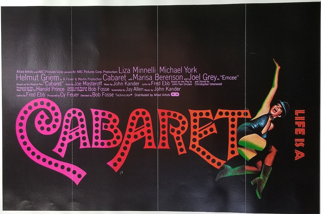 Cabaret-a Rare Original Vintage Movie Poster for Bob Fosse's