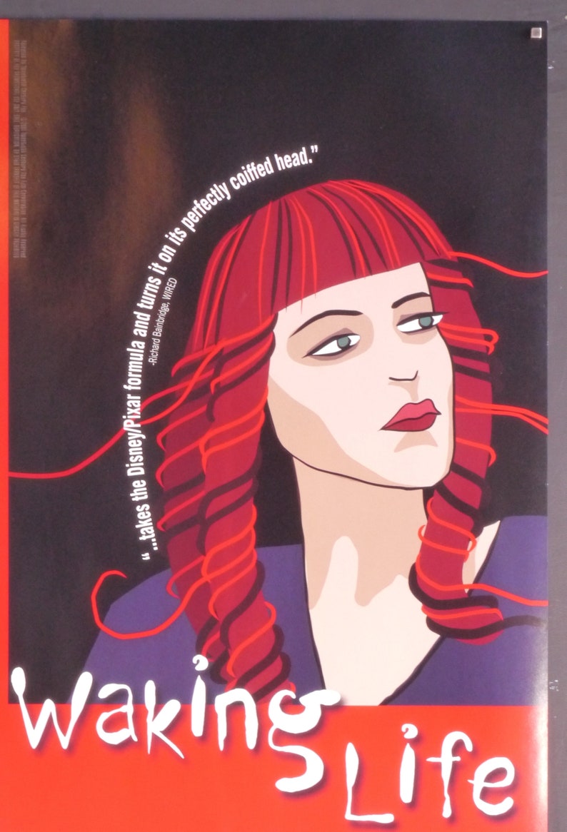 Waking Life-Original Vintage Movie Poster of Richard Linklater's Animated Trippy Life Poem with Wiley Wiggins, Ethan Hawke, and Julie Delpy image 3