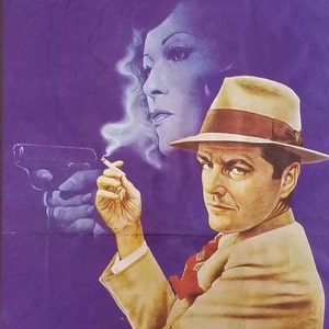 Chinatown: un póster de película australiano original y poco común de la obra maestra del cine negro de Los Ángeles de Roman Polanski con Jack Nicholson y Faye Dunaway