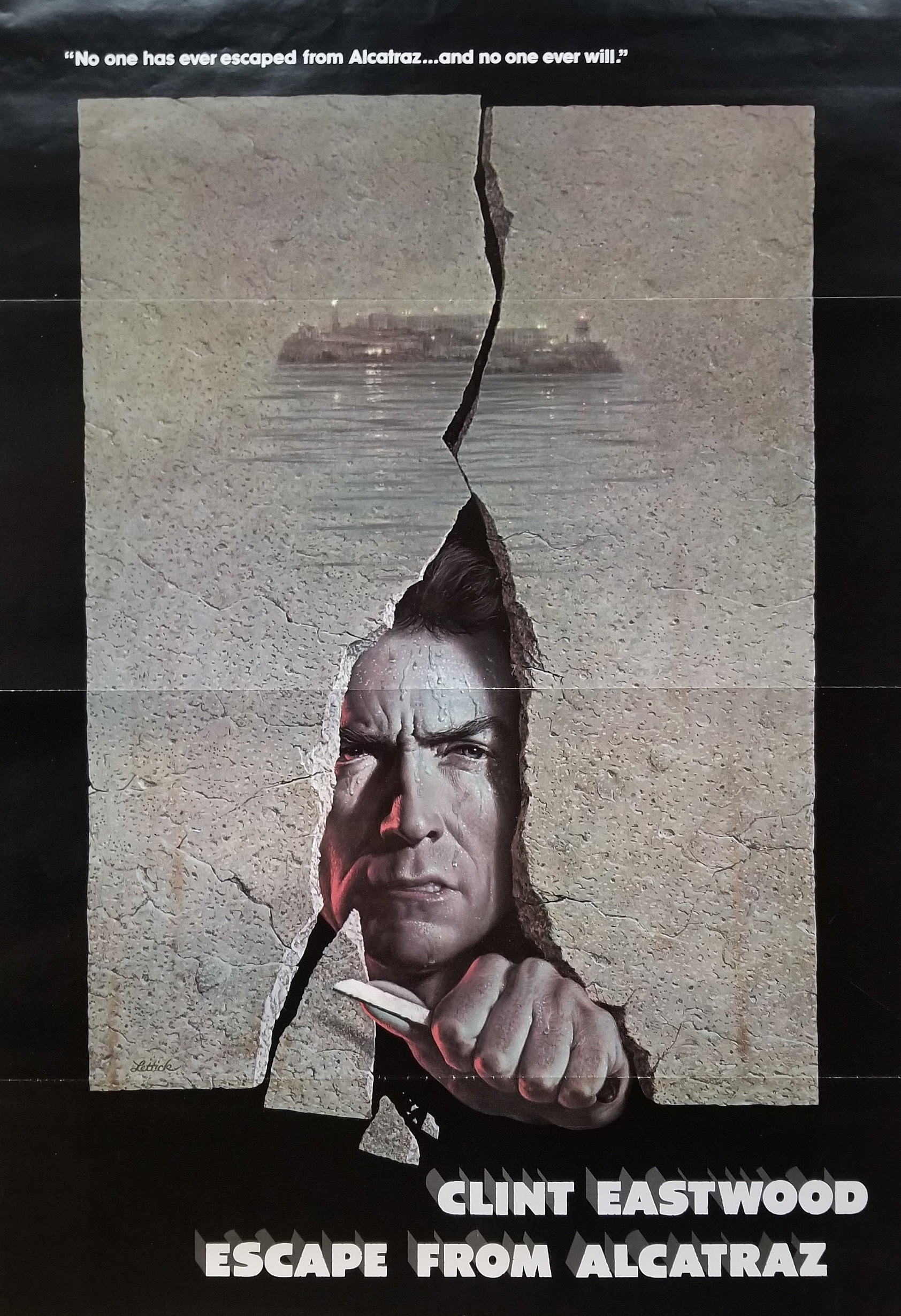 Escape from Alcatraz-Original Vintage Movie Poster of Don - Etsy 日本