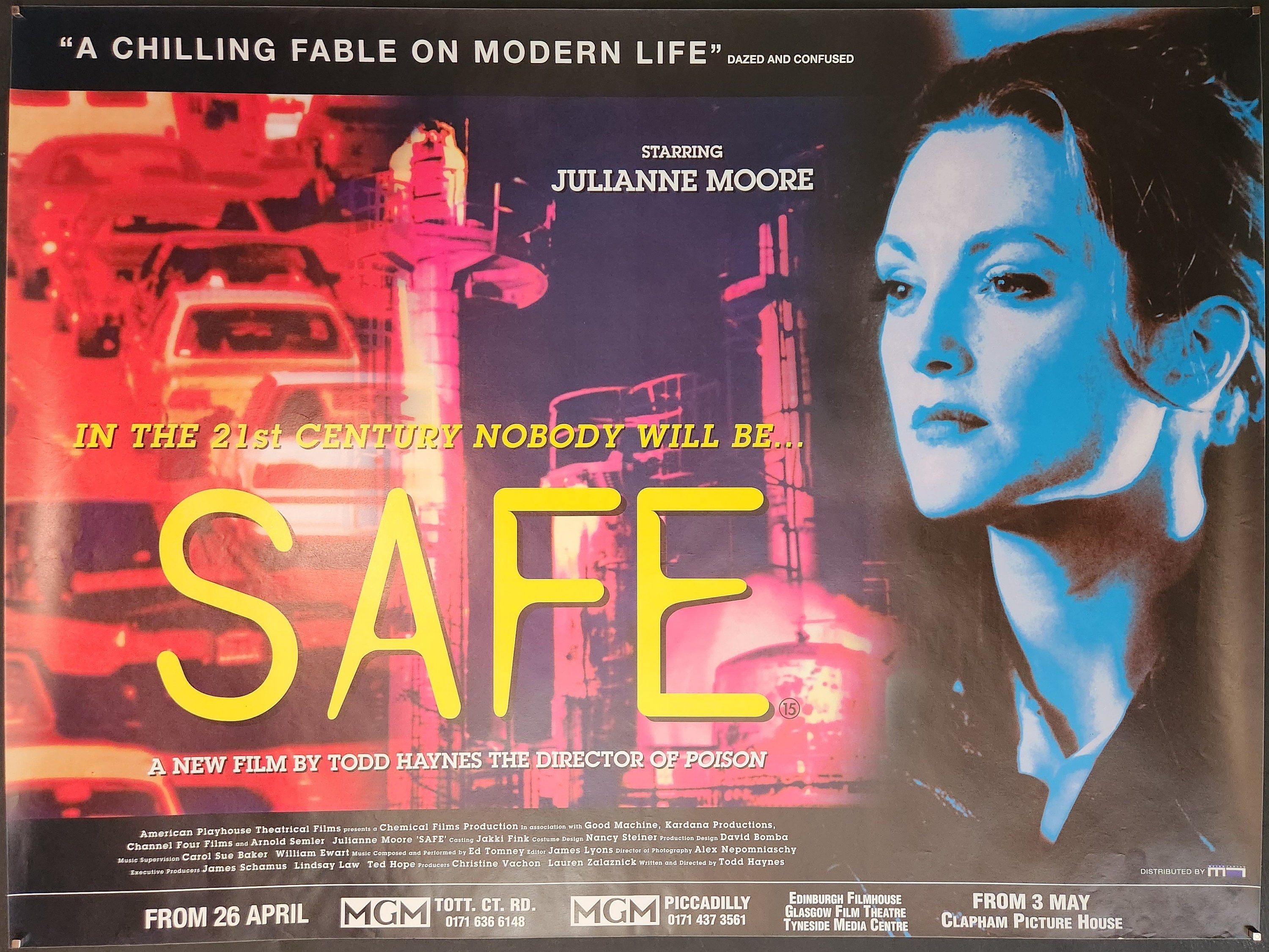 Safe-an Original Vintage Movie Poster for the Todd Haynes Horror