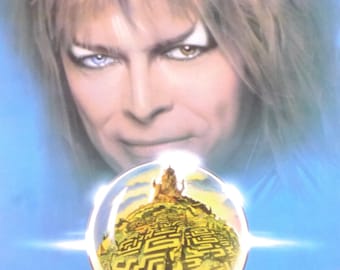 Labyrinth-An Original Vintage French Movie Poster for Jim Henson's Dreamy Fantasy Riddle with David Bowie, Jennifer Connelly, and Frank Oz