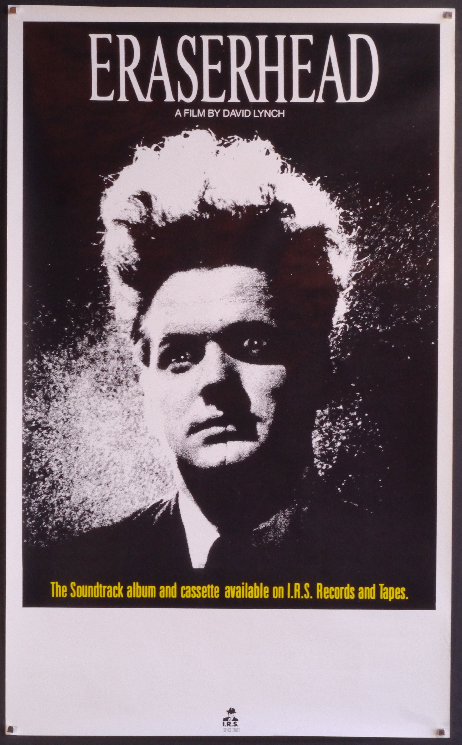Eraserhead-a Rare Original Vintage Movie Poster of David