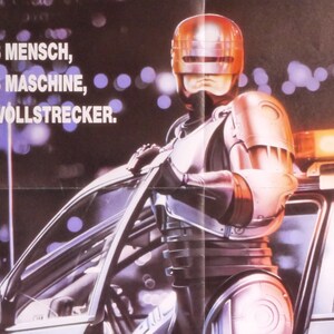 RoboCop-A Rare Original Release Vintage French Movie poster for Paul Verhoeven/'s 1980s Futuristic Sci Fi Satire with Peter Weller as Murphy