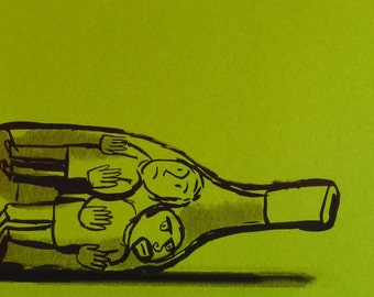 Sideways-An Original Movie Poster for Alexander Payne&#39;s Existential Napa Valley Comedy with Paul Giamatti and Thomas Haden Church