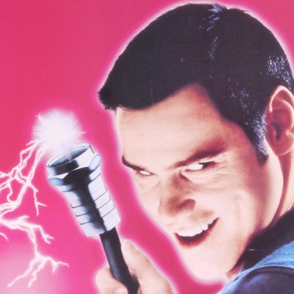 The Cable Guy-An Original Vintage French Movie Poster of Ben Stillers Dark Comedy with Jim Carrey, Matthew Broderick, and Jack Black