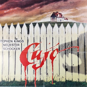Cujo-Un póster original de la película alemana vintage para la adaptación de Lewis Teague de Rabid Saint Bernard Romp de Stephen King con Dee Wallace