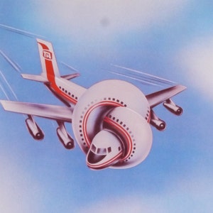 Airplane-Original Vintage Movie Poster of the Zucker Brother&#39;s Absurd Comic Masterpiece with Leslie Nielsen, Julie Hagerty, and Robert Stack