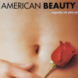 American Beauty-Original Vintage Movie Poster of Sam Mendes&#39; Suburban Drama with Kevin Spacey, Annette Bening, Thora Birch, and Mena Suvari.
