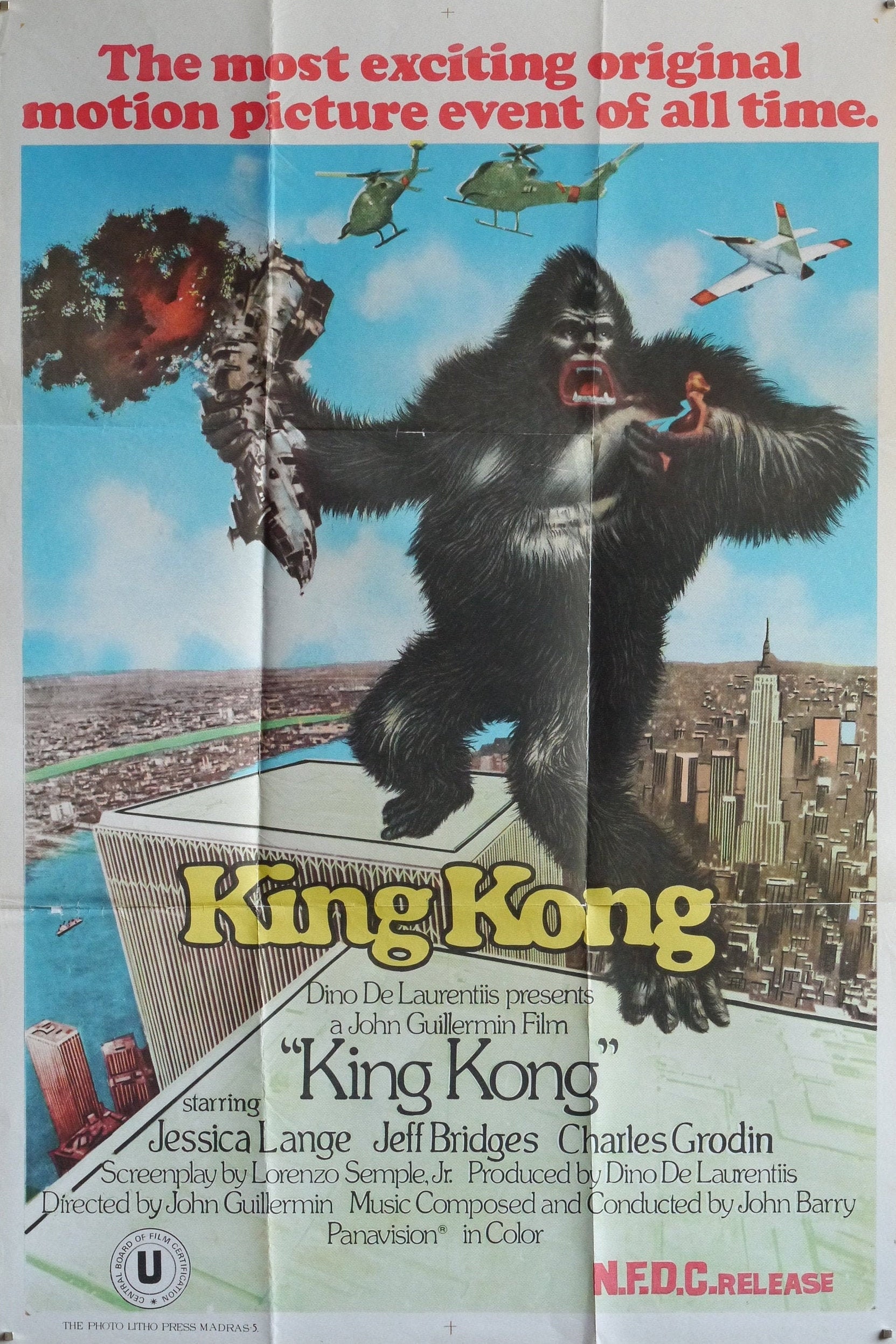 King Kong-rare Original Vintage Movie Poster of the Dino De