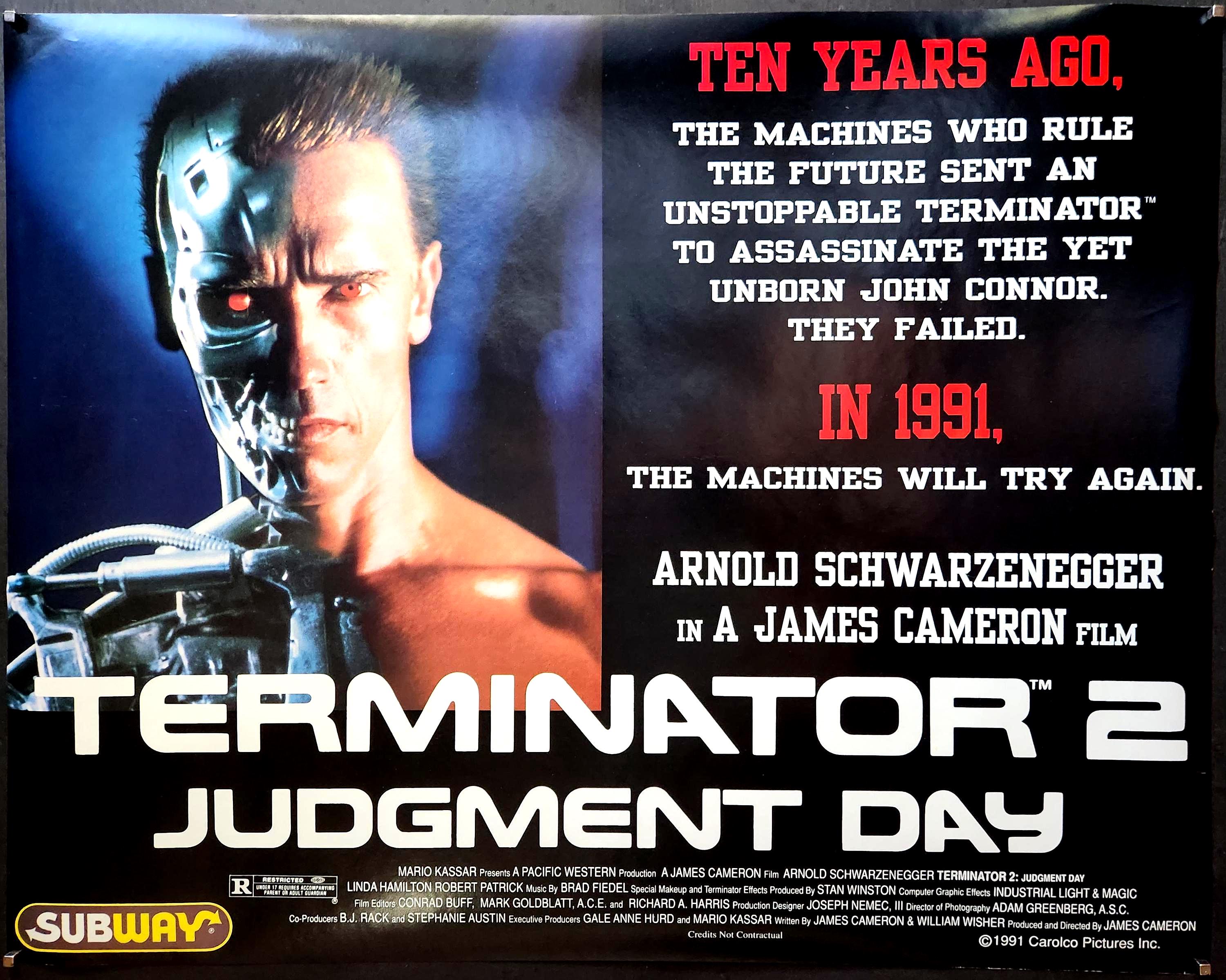 Terminator 2: Judgement Day-original Vintage Movie Poster of the