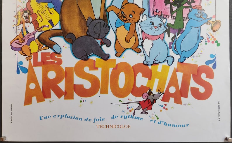 The Aristocats-an Original Vintage Movie Poster of the Jazzy Feline ...