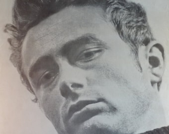 James Dean-Rare Original Vintage Poster from Trilby in Venice, CA featuring Design Number 60 of Iconic Movie Star and Heartthrob, James Dean