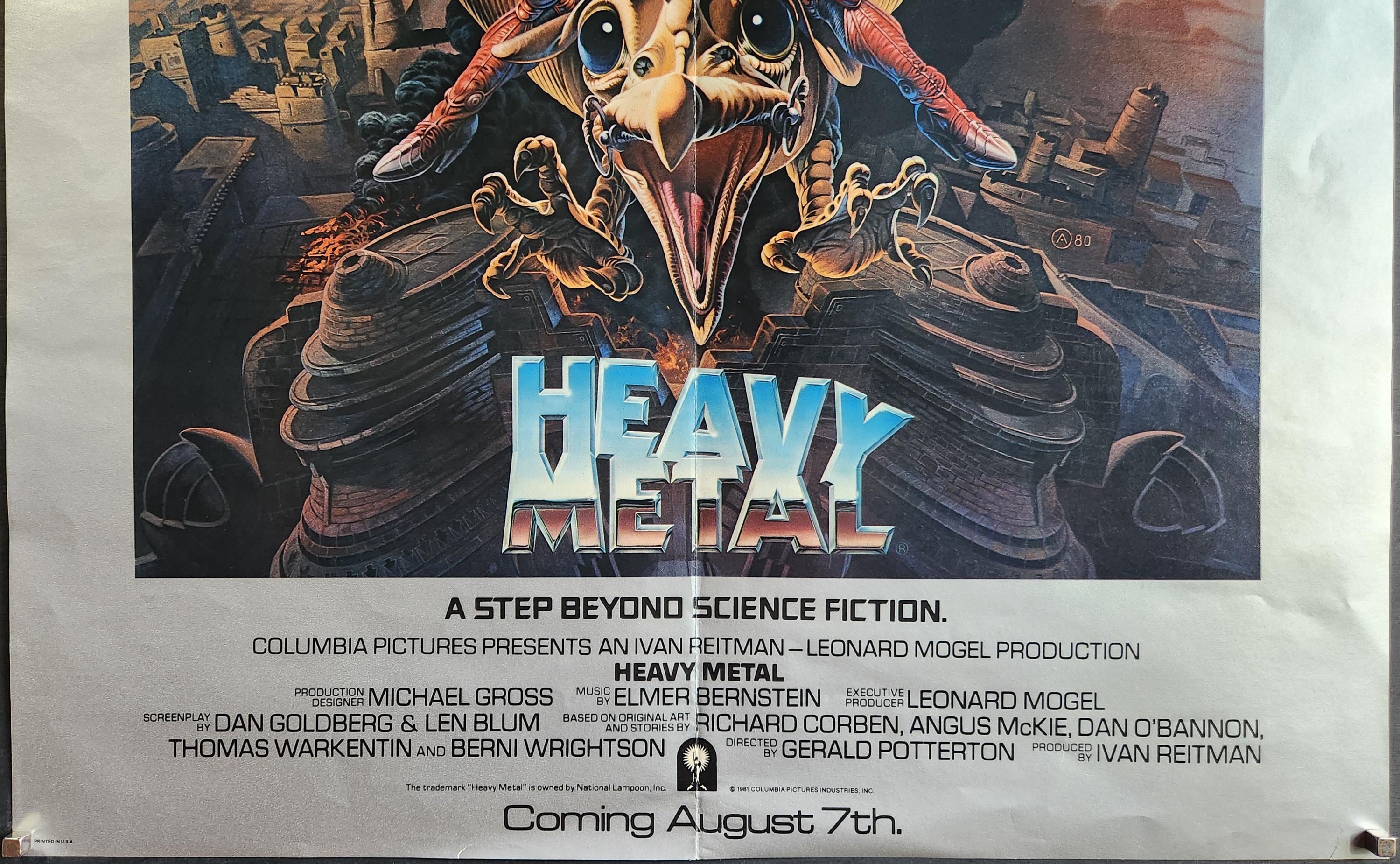 Heavy Metal-an Original Vintage Movie Poster of the Animated Sci