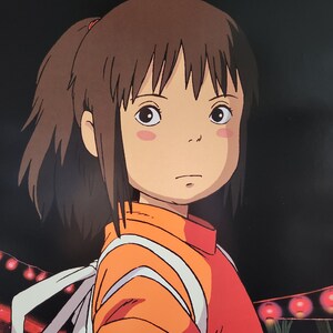 Spirited Away-Original Vintage Movie Poster for Hayao Miyazakis Fantastic Tale of Mystical Spirits with Suzanne Pleshette, and James Marsden