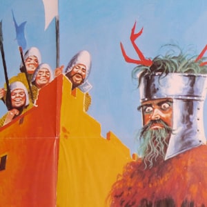 Monty Python and the Holy Grail-Original Vintage Movie Poster of Pythons Absurd Medieval Tale with John Cleese, Eric Idle and Michael Palin