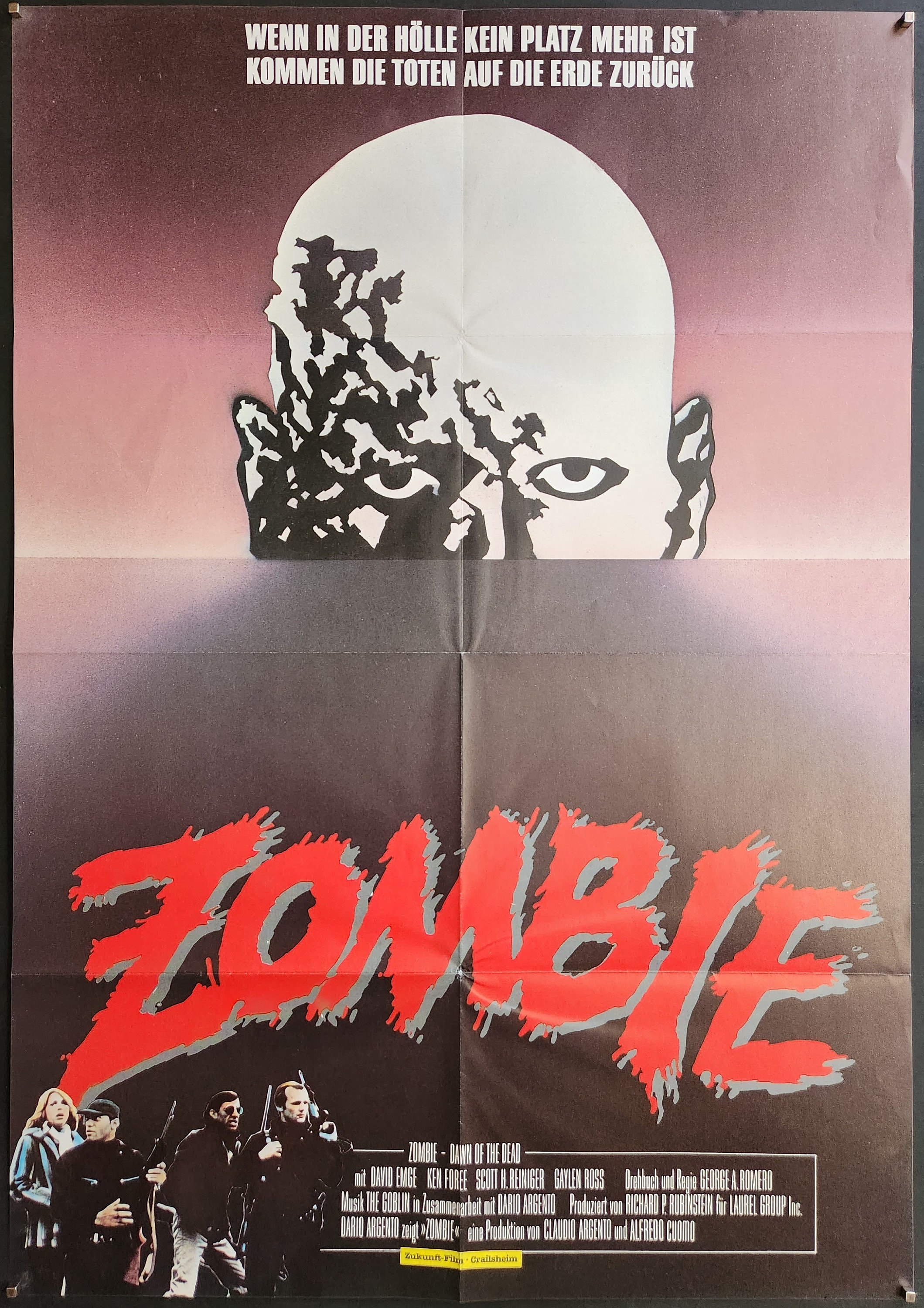 80s 90s ZOMBIE DAWN OF THE DEAD ヴィンテージ Dawn of the Dead-rare Original Vintage Movie Poster of George A