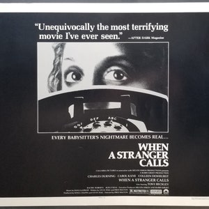 When a Stranger Calls-Original Vintage Movie Poster para el thriller Home Invasion de Fred Walton con Carol Kane, Charles Durning y Ron O'Neal