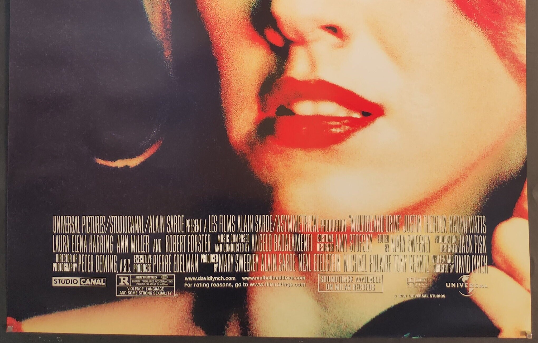 Mulholland Drive-original Vintage Movie Poster of David Lynch's