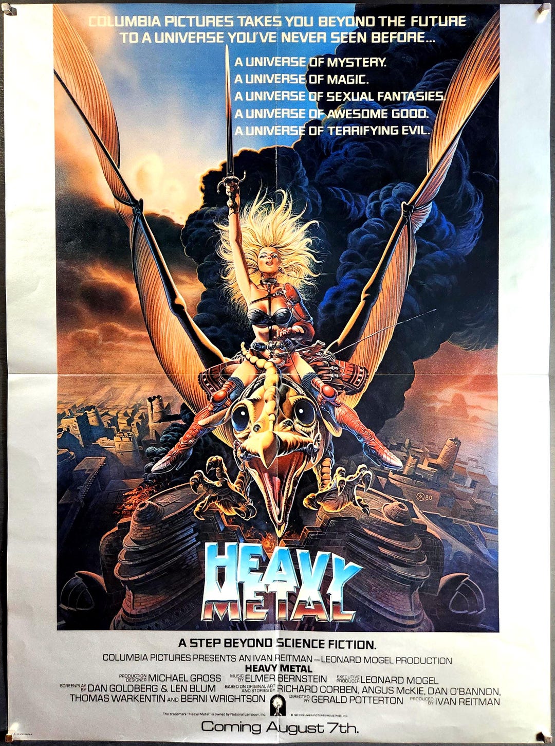 Heavy Metal-An Original Vintage Movie Poster of the Animated Sci