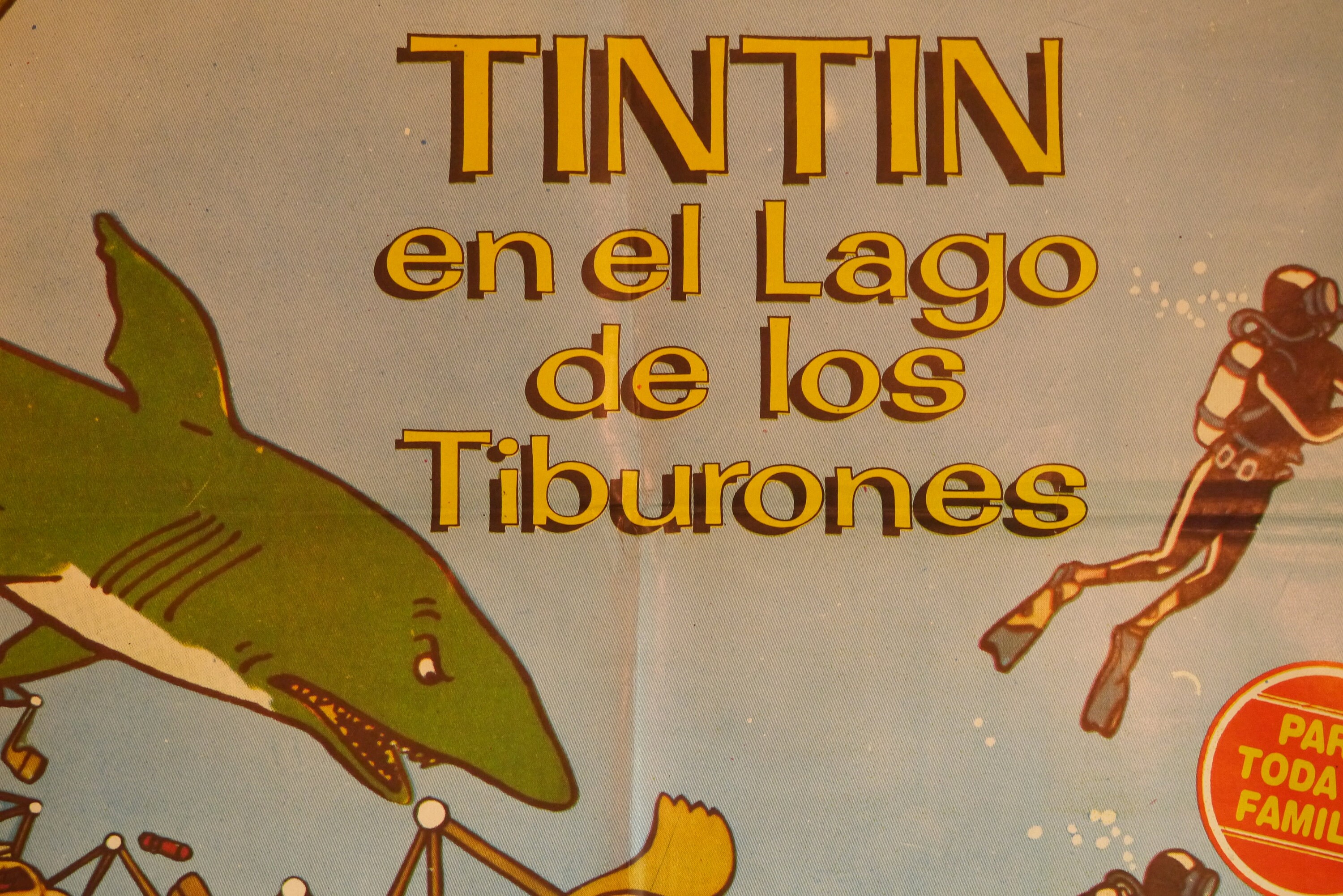 額入りポスター】タンタンの冒険 サメ型潜水艦 アートプリント