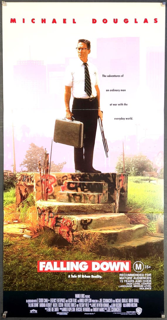 オール・フォール・ダウン　USオリジナル映画ポスター Falling Down-original Vintage Movie Poster of Joel Schumacher's
